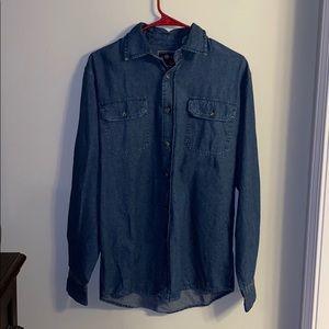 Wrangler denim  jean shirt vintage button down
